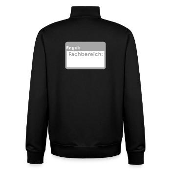 Bitte Design hochladen - Unisex Organic Zip Sweatshirt von Stanley/Stella - Schwarz - Hinten - AI Model Male 185 light (185cm)