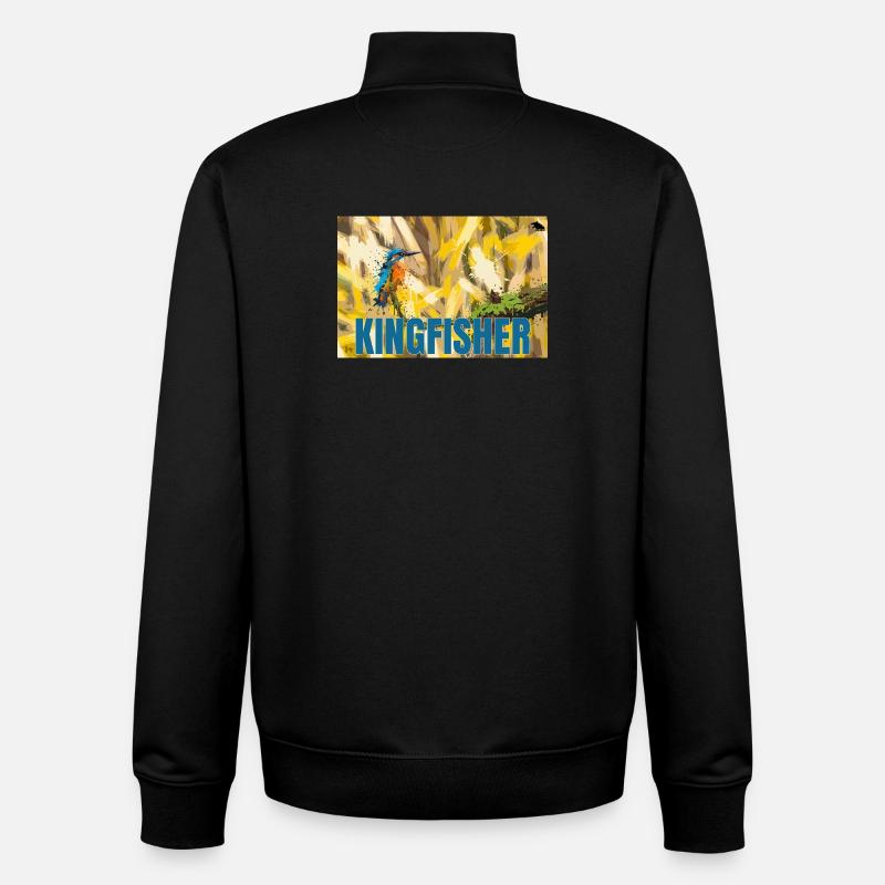 KINGFISHER - Unisex Organic Zip Sweatshirt by Stanley/Stella - black