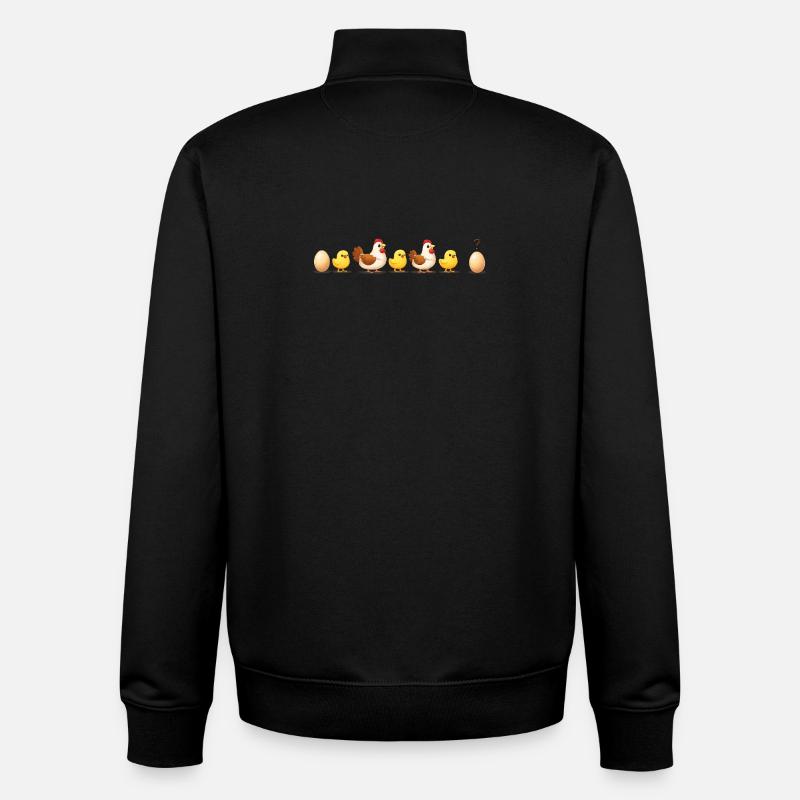 Evolution Ei-Küken-Henne-Darwin - Unisex Organic Zip Sweatshirt von Stanley/Stella - Schwarz