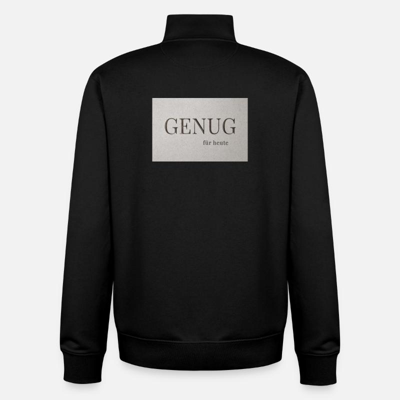 Enough-for today - Unisex Organic Zip Sweatshirt by Stanley/Stella - black