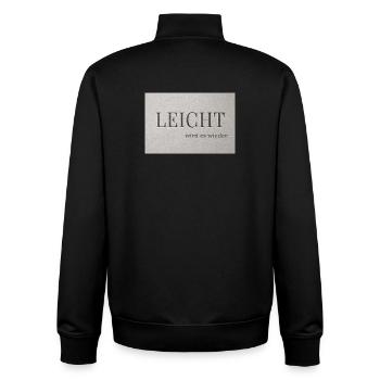 Ce sera FACILE à nouveau - Sweat zippé unisexe en coton bio Stanley/Stella - noir - Dos - AI Model Male 185 light (185cm)