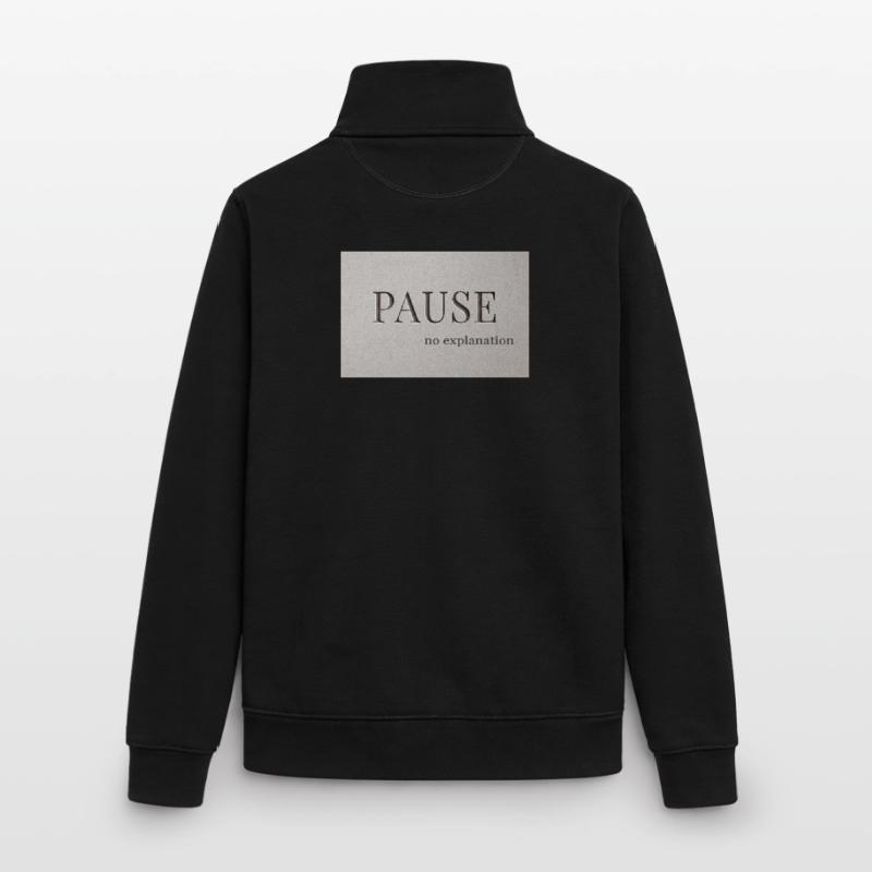 PAUSE – pas d’explication Sweat zippé unisexe en coton bio Stanley/Stella