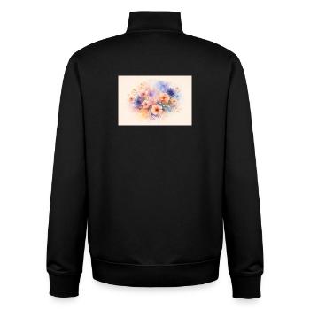Aquarell-Design - Unisex Organic Zip Sweatshirt von Stanley/Stella - Schwarz - Hinten - AI Model Male 185 light (185cm)