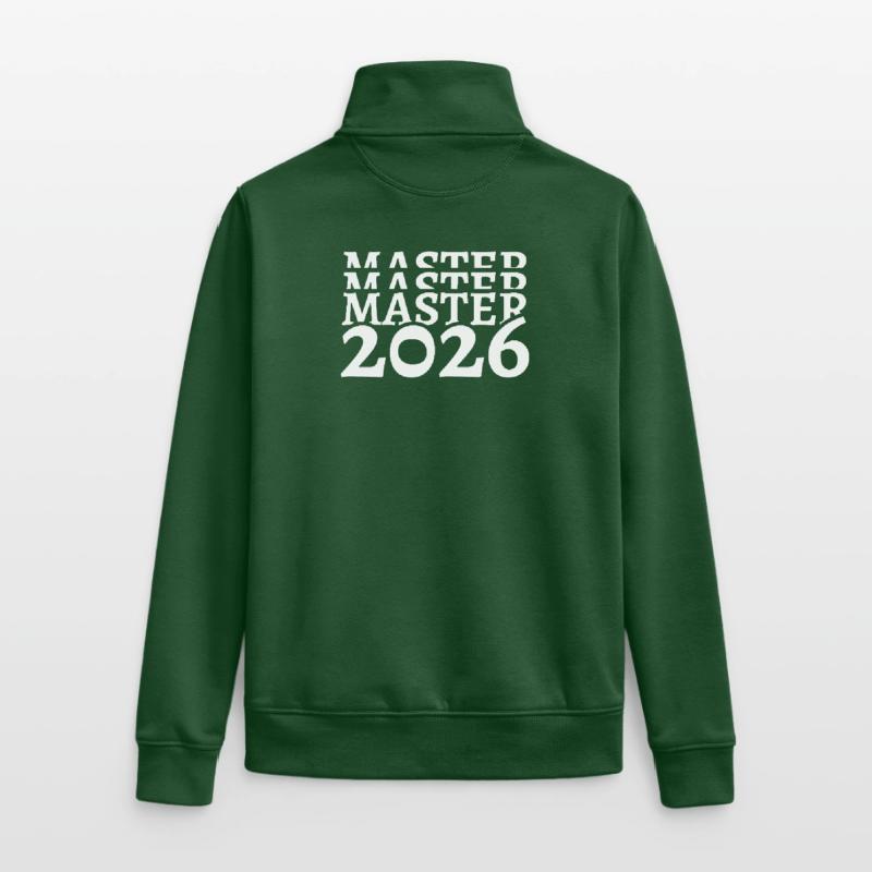 Master 2026 Studium Studiumsabschluss Studiumende Unisex Organic Zip Sweatshirt von Stanley/Stella