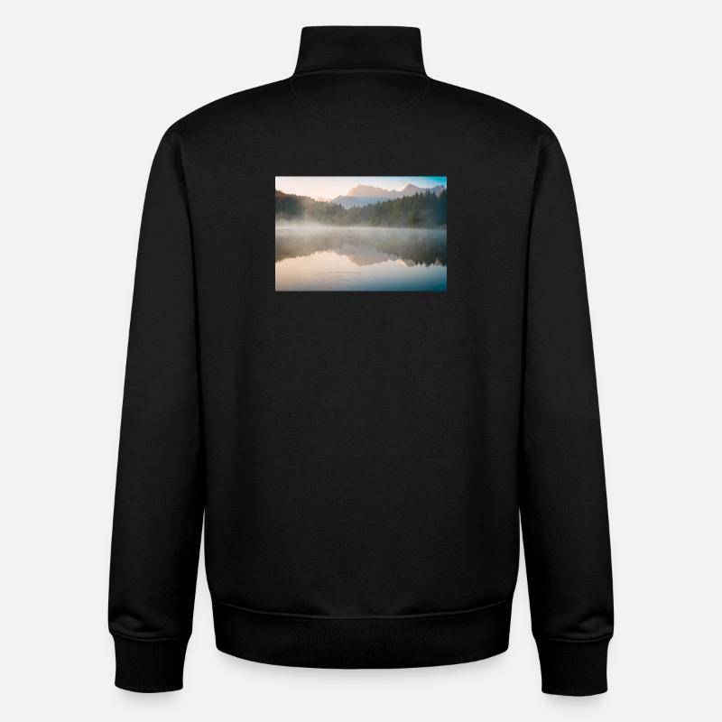 Morgennebel am stillen See - Unisex Organic Zip Sweatshirt von Stanley/Stella - Schwarz