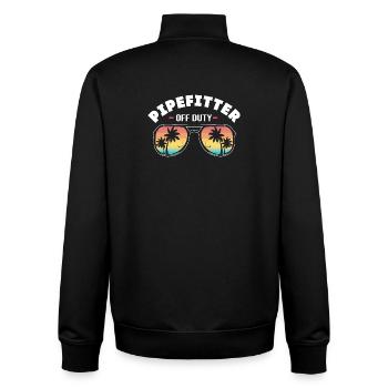Industrie Schlosser Rohr - Unisex Organic Zip Sweatshirt von Stanley/Stella - Schwarz - Hinten - AI Model Male 185 light (185cm)