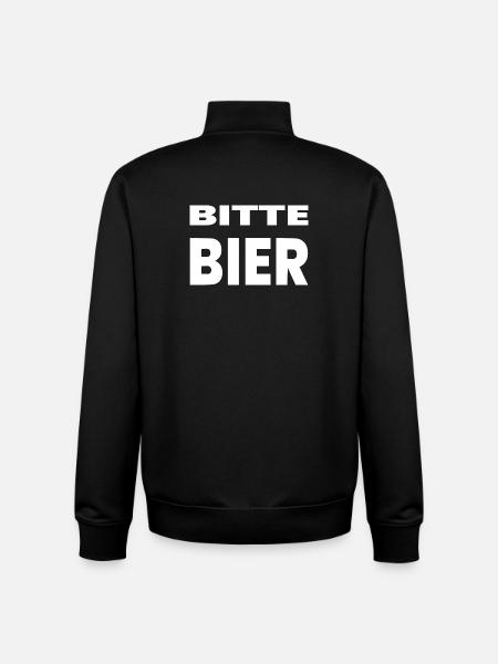Bière - Sweat zippé unisexe en coton bio Stanley/Stella - noir
