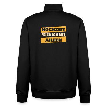 Geschenk für Aileen - Unisex Organic Zip Sweatshirt von Stanley/Stella - Schwarz - Hinten - AI Model Male 185 light (185cm)
