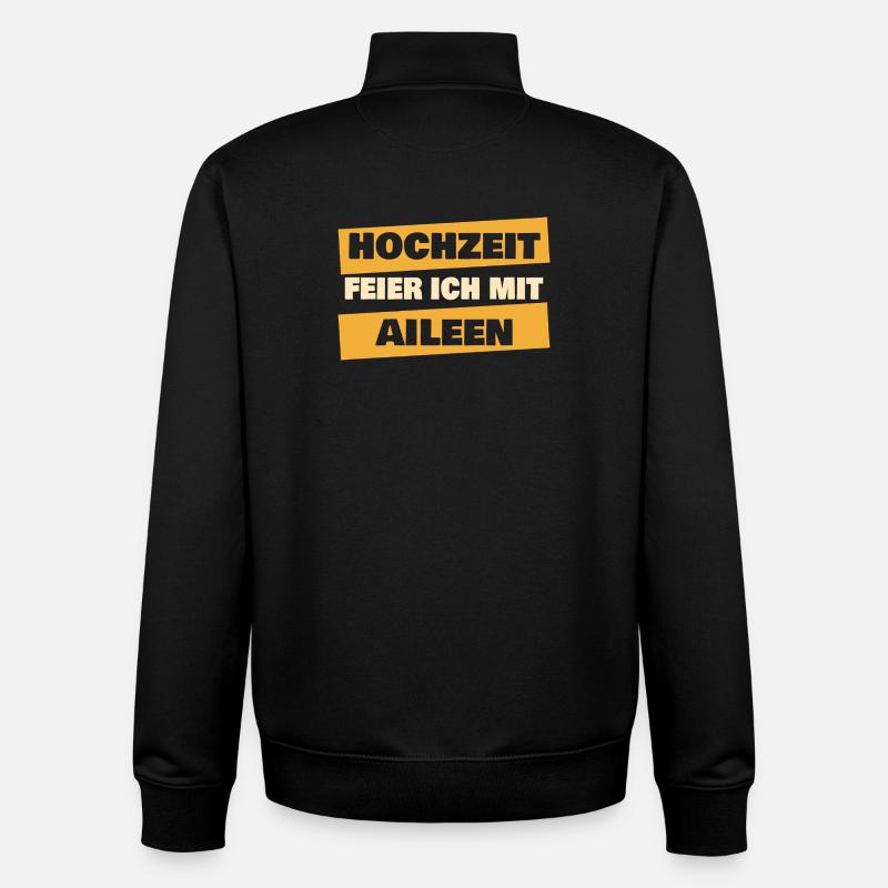 Gift for Aileen - Unisex Organic Zip Sweatshirt by Stanley/Stella - black
