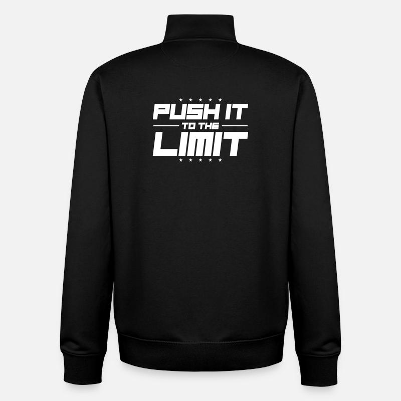 Push It To The Limit - Unisex Organic Zip Sweatshirt by Stanley/Stella - black