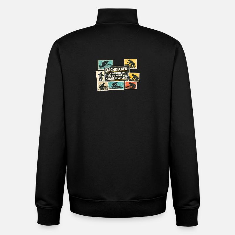 Dachdecker Spruch Motiv - Unisex Organic Zip Sweatshirt von Stanley/Stella - Schwarz