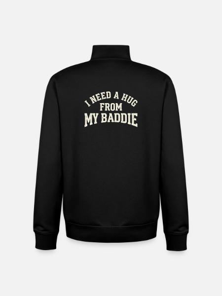 Hug from my baddie - Unisex Organic Zip Sweatshirt by Stanley/Stella - black