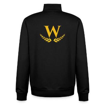 W - Unisex Organic Zip Sweatshirt von Stanley/Stella - Schwarz - Hinten - AI Model Male 185 light (185cm)