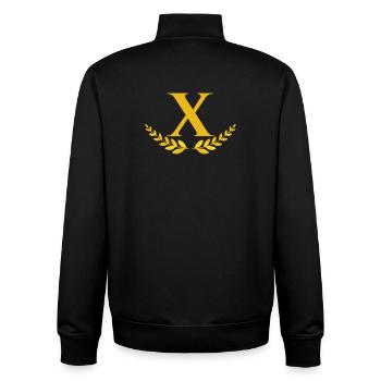 x - Unisex Organic Zip Sweatshirt by Stanley/Stella - black - Back - AI Model Male 185 light (185cm)