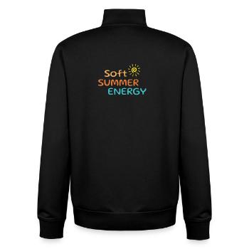 Soft Summer Energy Shirt – Aesthetic Vibes - Sweat zippé unisexe en coton bio Stanley/Stella - noir - Dos - AI Model Male 185 light (185cm)