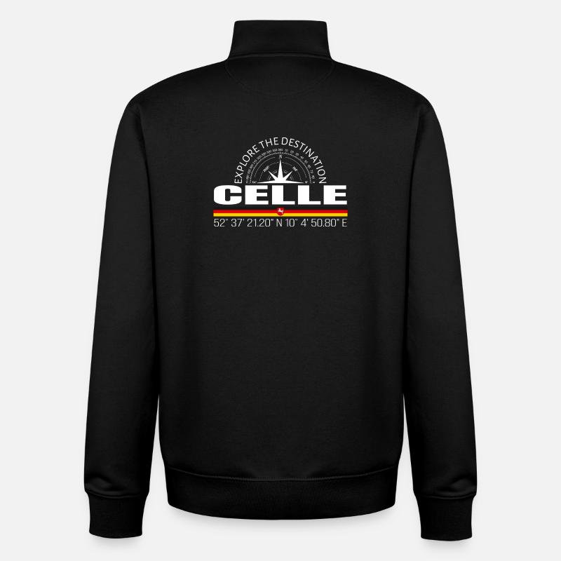 Celle - Sweat zippé unisexe en coton bio Stanley/Stella - noir