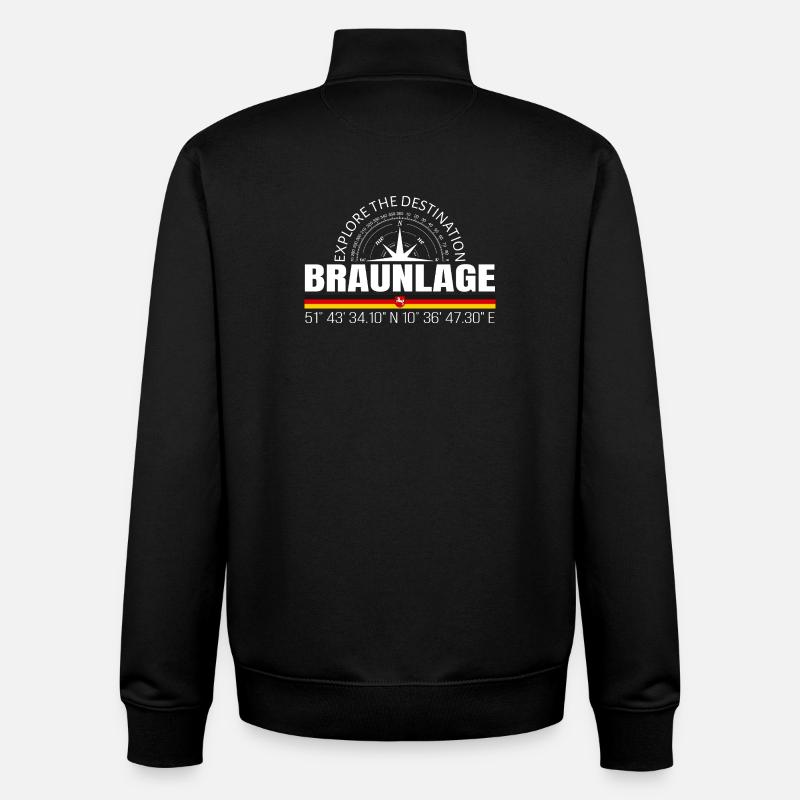 Braunlage - Sweat zippé unisexe en coton bio Stanley/Stella - noir