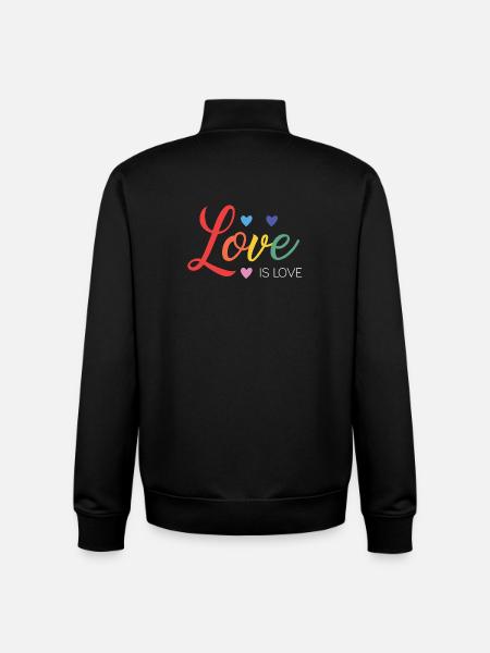 LGBT-Pride-Monat – Liebe ist Liebe - Unisex Organic Zip Sweatshirt von Stanley/Stella - Schwarz