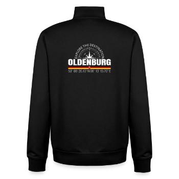 Oldenburg - Unisex Organic Zip Sweatshirt by Stanley/Stella - black - Back - AI Model Male 185 light (185cm)