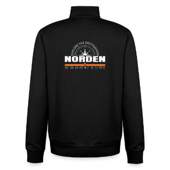 Norden - Unisex Organic Zip Sweatshirt von Stanley/Stella - Schwarz - Hinten - AI Model Male 185 light (185cm)