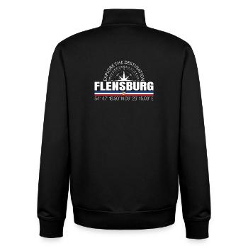 Flensburg - Unisex Organic Zip Sweatshirt von Stanley/Stella - Schwarz - Hinten - AI Model Male 185 light (185cm)