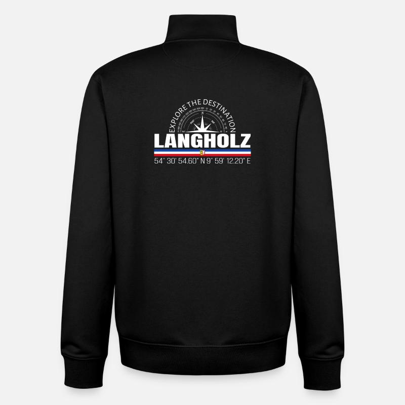 Bois long - Sweat zippé unisexe en coton bio Stanley/Stella - noir