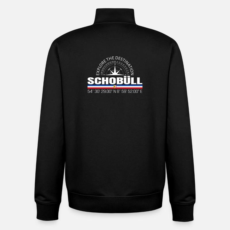 Schobüll - Sweat zippé unisexe en coton bio Stanley/Stella - noir
