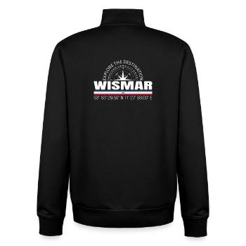 Wismar - Unisex Organic Zip Sweatshirt von Stanley/Stella - Schwarz - Hinten - AI Model Male 185 light (185cm)