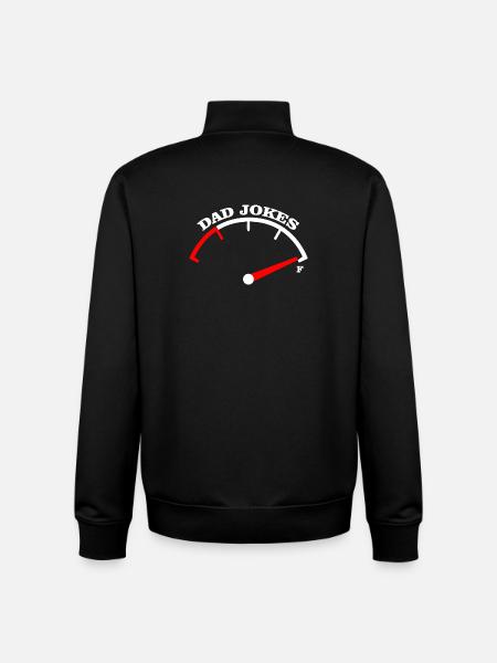 Dad Jokes Meter Tee Design - Unisex Organic Zip Sweatshirt by Stanley/Stella - black