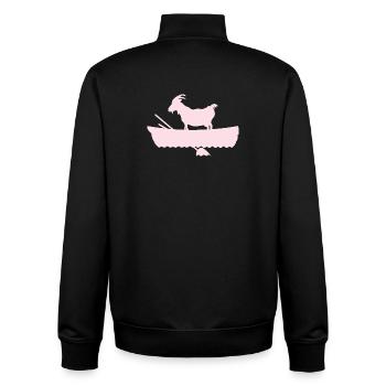 G.O.A.T. Goat in Boat Pink - Unisex Organic Zip Sweatshirt by Stanley/Stella - black - Back - AI Model Male 185 light (185cm)