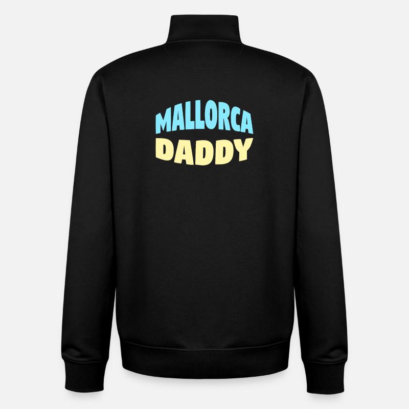 Papa de Majorque - Sweat zippé unisexe en coton bio Stanley/Stella - noir
