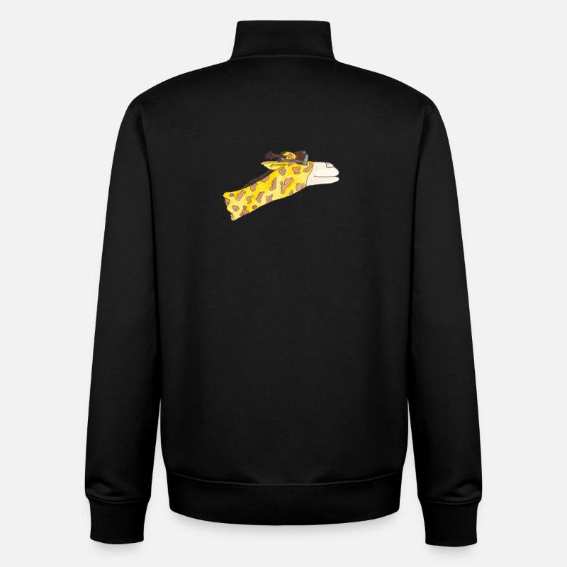 Giraffe in the wind - Unisex Organic Zip Sweatshirt by Stanley/Stella - black