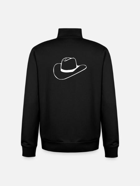 Cowboy_Cowboyhut_weiss_linedance_western_countr - Unisex Organic Zip Sweatshirt by Stanley/Stella - black