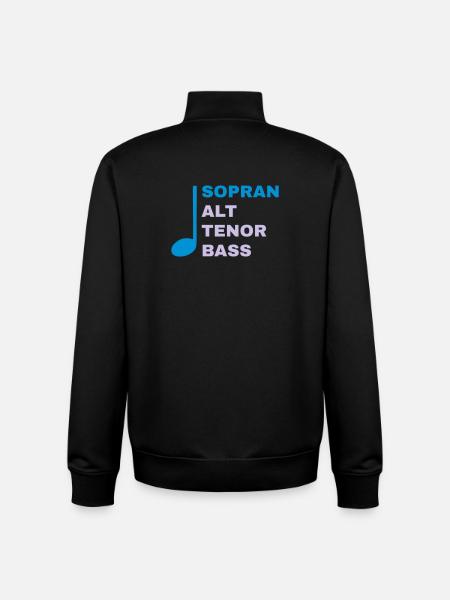 SATB mit Note - Sopran - Unisex Organic Zip Sweatshirt von Stanley/Stella - Schwarz