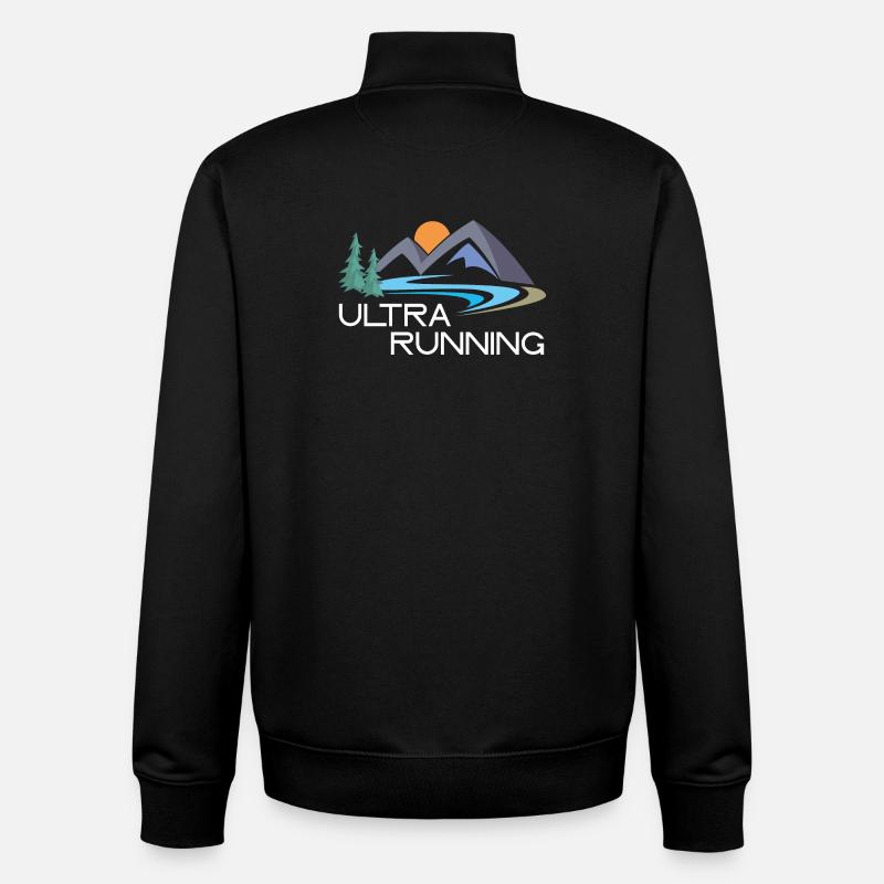 Ultra Laufen - Unisex Organic Zip Sweatshirt von Stanley/Stella - Schwarz