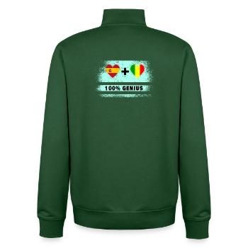 L’Espagne et le Mali font preuve de génie à 100% - Sweat zippé unisexe en coton bio Stanley/Stella - vert bouteille - Dos - AI Model Male 185 dark (185cm)