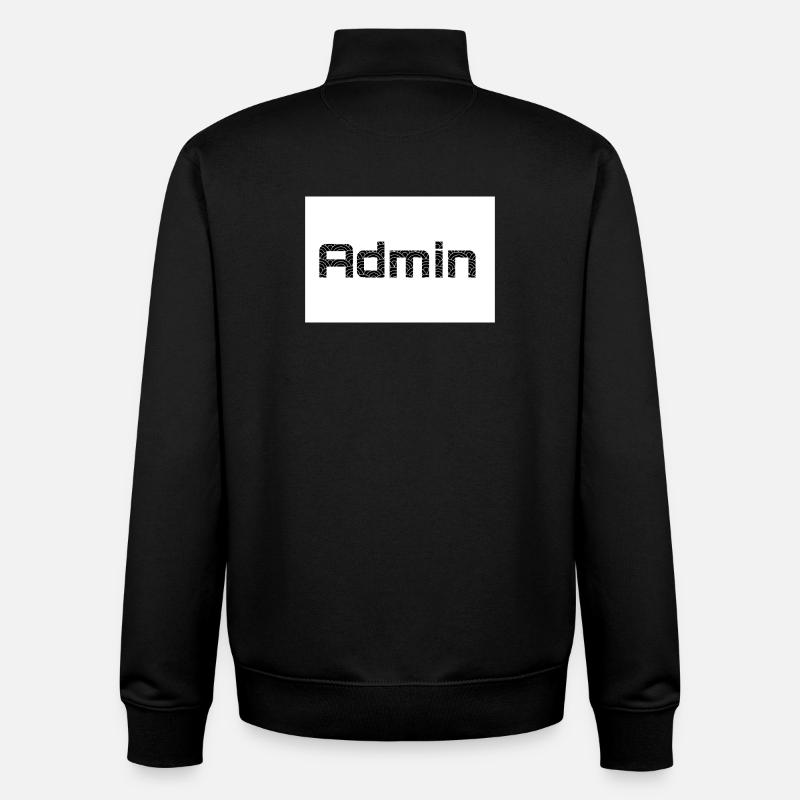 ADMIN Blackwords/WhiteBackround - Unisex Organic Zip Sweatshirt von Stanley/Stella - Schwarz