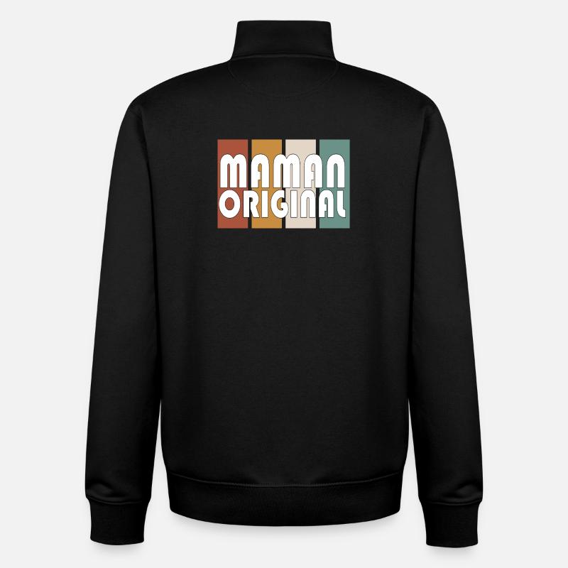 Ursprüngliche Mutter - Unisex Organic Zip Sweatshirt von Stanley/Stella - Schwarz