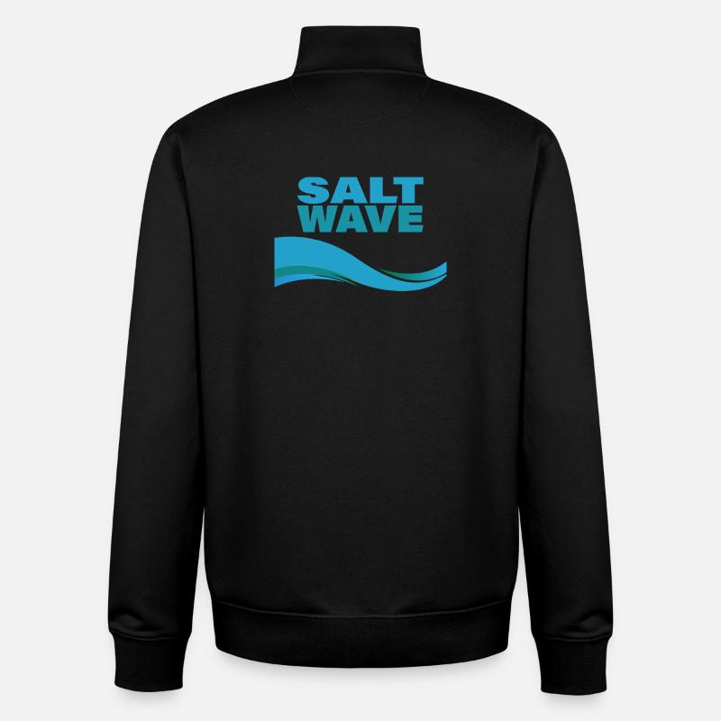 VAGUE DE SEL - Sweat zippé unisexe en coton bio Stanley/Stella - noir