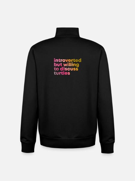 Turtle - Unisex Organic Zip Sweatshirt by Stanley/Stella - black