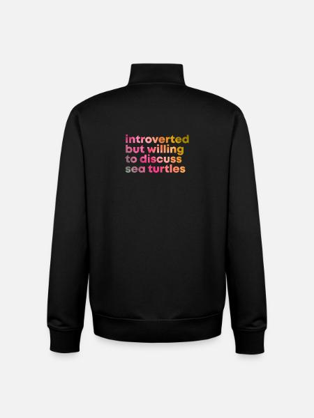 Sea Turtle - Unisex Organic Zip Sweatshirt by Stanley/Stella - black