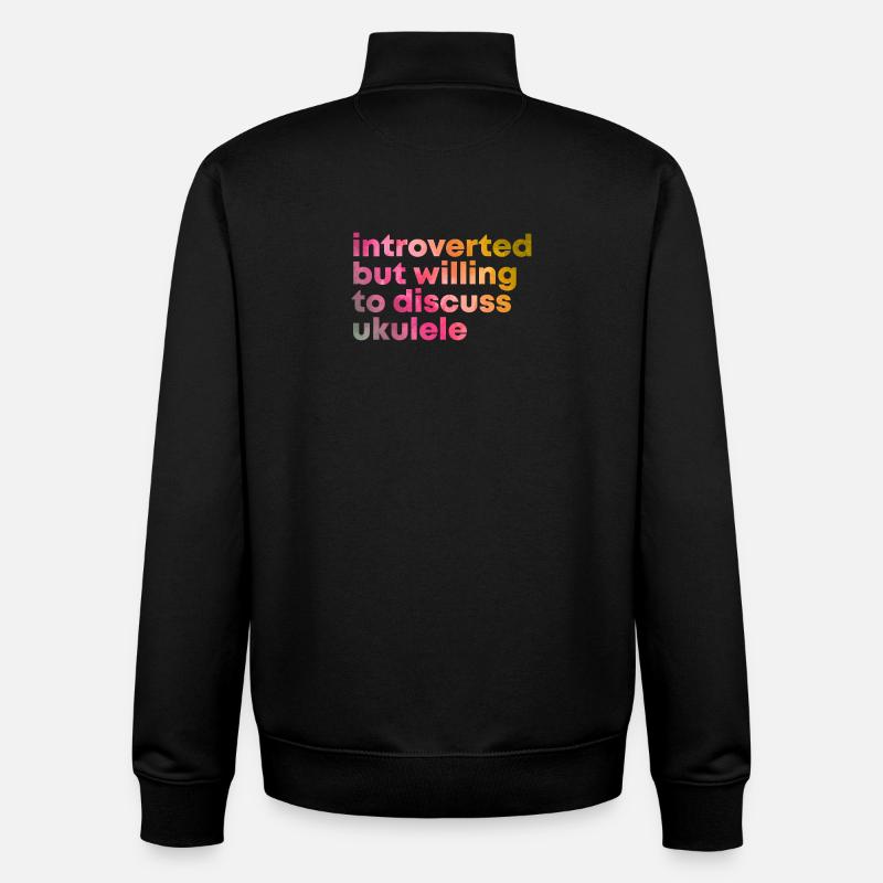 Ukulele - Unisex Organic Zip Sweatshirt by Stanley/Stella - black