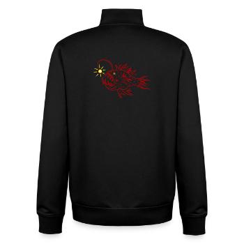 Ein Laternen Fisch - Unisex Organic Zip Sweatshirt von Stanley/Stella - Schwarz - Hinten - AI Model Male 185 light (185cm)