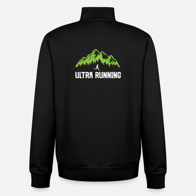 Ultra course à pied - Sweat zippé unisexe en coton bio Stanley/Stella - noir