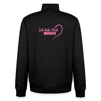 Minoo - Sweat zippé unisexe en coton bio Stanley/Stella - noir - Dos - AI Model Male 185 light (185cm)