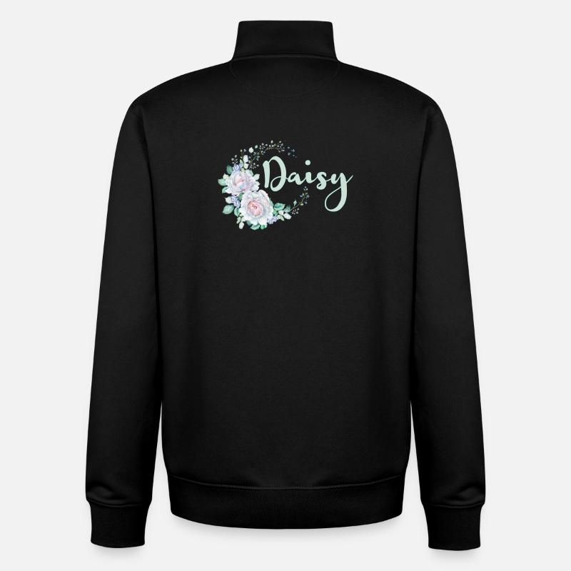 Pour Daisy - Sweat zippé unisexe en coton bio Stanley/Stella - noir