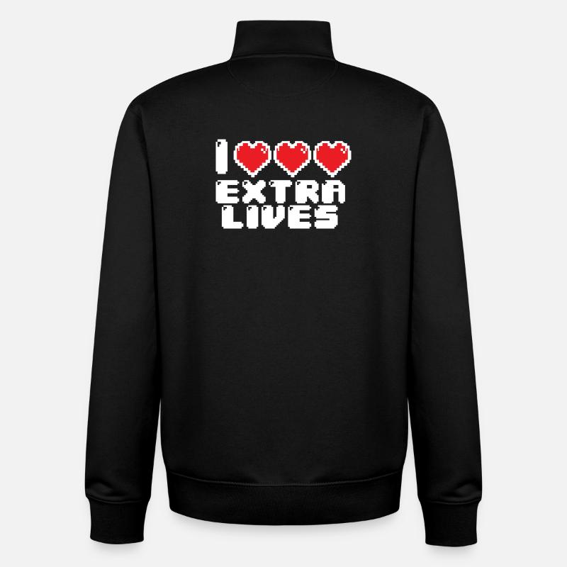 Extremes Pixel-Herz - Unisex Organic Zip Sweatshirt von Stanley/Stella - Schwarz