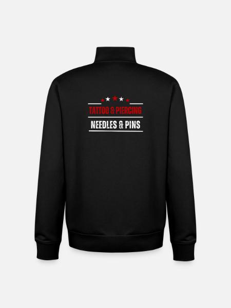 Needles & Pins Stars - Unisex Organic Zip Sweatshirt by Stanley/Stella - black
