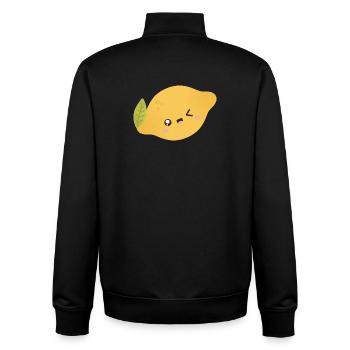 Lemon Kawaii - Unisex Organic Zip Sweatshirt von Stanley/Stella - Schwarz - Hinten - AI Model Male 185 light (185cm)