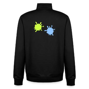 Neon Spritzer Splatter - Unisex Organic Zip Sweatshirt von Stanley/Stella - Schwarz - Hinten - AI Model Male 185 light (185cm)